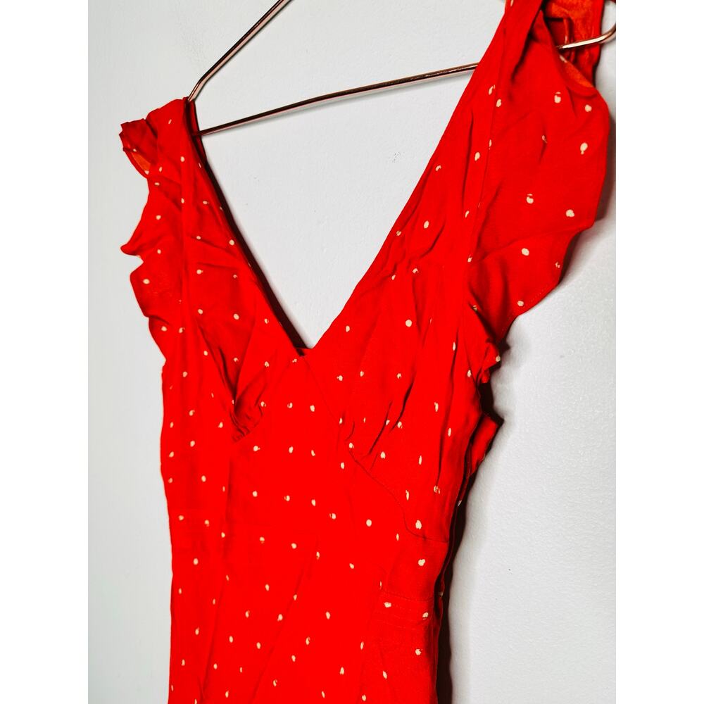 Jason Wu Collective Red Polka Dot Flutter Sleeve … - image 4